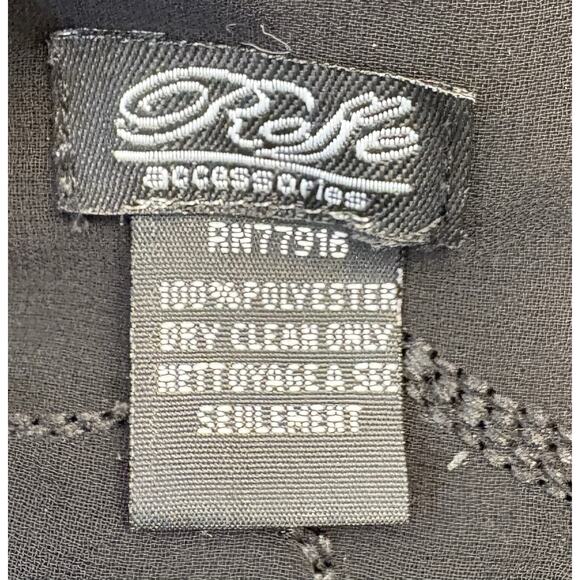 Womens Black Sheer Kimono Style Embroidered Cardigan Witchy Whimsigoth Fringe XL - Picture 7 of 7